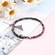 Electroplate Faceted Round Glass Beaded Bracelets BJEW-JB06125-01-4