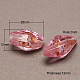 Perles en verre d'argent feuille manuelles FOIL-R105-M-2