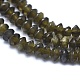 Natürliche goldenen Glanz Obsidian Perlen Stränge G-E530-15G-3