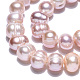 Fili di perle di perle d'acqua dolce coltivate naturali PEAR-N013-06L-5