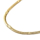304 женское ожерелье в виде плоской змеиной цепи из нержавеющей стали NJEW-D058-05G-2