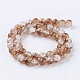 Two Tone Crackle Glass Bead Strands CCG-I001-13-2