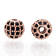 Perles de zircone cubique de placage de rack en laiton ZIRC-S001-6mm-B01-2