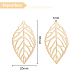 BENECREAT 30Pcs 24K Gold Plated Hollow Filigree Leaf Charms Tree Metal Leaf Crafts Pendant for Jewelry Making DIY Craft Earring Accessories KK-BC0004-93-2