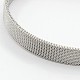 Unisex moda 304 braccialetti del wristband cinturino in acciaio inox BJEW-F065A-01-2