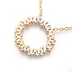Brass Micro Pave Cubic Zirconia Pendant Necklaces NJEW-O105-01A-3