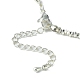 Collier de perles carrées en hématite synthétique avec 304 fermoirs en acier inoxydable NJEW-JN04410-02-5