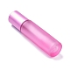 ガラス色のエッセンシャルオイルの空の香水瓶  ppプラスチックキャップとローラーボール付き  コラム  艶消し  ピンク  2x8.5cm  容量：10ml（0.34fl.oz） MRMJ-K013-03G-3