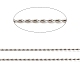 Cadenas de bolas ovaladas de plata de ley 925 rodiada STER-F052-07P-2