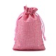 ポリエステル模造黄麻布包装袋巾着袋  フラミンゴ  13.5x9.5cm ABAG-R004-14x10cm-04-4