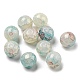 Perles en verre craquelé transparentes GLAA-D012-02C-2