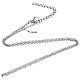 304 Stainless Steel Cable Chain Necklace STAS-T040-PJ204-45-3