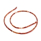 Chapelets de perles rouges en agate naturelle G-M389-01-2