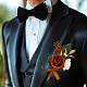 Свадебный корсаж из пенопласта для жениха и невесты AJEW-WH0695-020-4