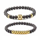 Wooden Beads Stretch Bracelets Set BJEW-JB07019-3