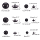 PandaHall 298PCS 8.3mm-12.9mm Black Plastic Solid Safety Eyes Sewing Crafting Eyes Buttons for Bear Doll Puppet Plush Animal Toy DIY-PH0026-59-4
