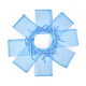 Emballage de bijoux rectangle bleu ciel profond pochettes rétractables X-T247X011-2