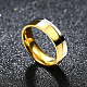 Regalos de san valentín anillos de pareja de acero titanio para hombres RJEW-BB16492-7-5