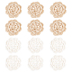Benecreat 16 個 2 色手作りポリエステル編み飾りアクセサリー  DIYミシンクラフト用  花  ミックスカラー  60~65x5.5mm  8個/カラー DIY-BC0006-63-1