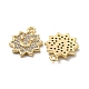 Brass Micro Pave Clear Cubic Zirconia Charms KK-H460-16G-2