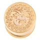 Золотая тональная круглая сургучная печать AJEW-S087-02G-05-2