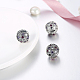 925 Sterling Silver Cubic Zirconia European Beads STER-BB16504-6