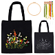 WADORN DIY Canvas Tote Bag Embroidery Kit DIY-WH0304-254-1