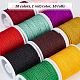 OLYCRAFT 60 Yard 10 Colors Braided Nylon Threads 0.04 Inch Nylon Beading String Cord Nylon Chinese Knotting Cord Mambo Thread with Spool for DIY Bracelets Necklace Jewelry Making NWIR-OC0001-07-4