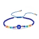 Mauvais œil au chalumeau et bracelet en perles de verre BJEW-JB08367-01-1