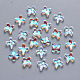 Perles de verre peintes par pulvérisation transparent GLAA-YW0003-10-1