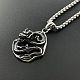 Мужские ожерелья с подвеской в виде дракона в стиле панк из нержавеющей стали 304 в европейском ретро-стиле OJ8088-1