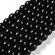 Perlas sueltas redondas de perlas de vidrio negro para joyería artesanal X-HY-10D-B20-5