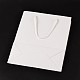 長方形の厚紙紙袋  ギフトバッグ  ショッピングバッグ  ナイロンコードハンドル付き  ホワイト  28x20x10cm AJEW-L050A-01-2