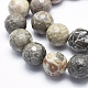 Fossiles naturelle perles de corail brins G-K256-11-18mm-3