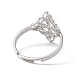 Sailor's Knot 304 hohler verstellbarer Ring aus Edelstahl für Damen RJEW-E073-04P-3
