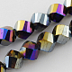 Electroplate Glass Beads Strands EGLA-R031-6mm-22-1