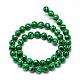 Synthetic Malachite Beads Strands G-T053-6mm-05-2