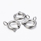 304 Stainless Steel Smooth Surface Spring Ring Clasps STAS-H396-E-02P-2