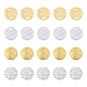 SUPERFINDINGS 40Pcs 2 Styles Disc Charms Flat Round Charms 2 Colors Brass Links Connectors Charm Stamping Charms Dangles Pendants for DIY Earrings Findings Handcraft Supplies， Hole: 1.2~1.6mm KK-FH0004-49-1