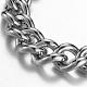 304 Stainless Steel Twisted Chain Bracelets BJEW-G511-10P-2