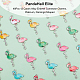 PH PandaHall 48pcs Flamingo Charms ENAM-PH0002-23-4
