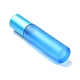 ガラス色のエッセンシャルオイルの空の香水瓶  ppプラスチックキャップとローラーボール付き  コラム  艶消し  ディープスカイブルー  2x8.5cm  容量：10ml（0.34fl.oz） MRMJ-K013-03E-3