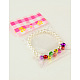 Mode imitation acrylique perles bracelets élastiques pour les enfants BJEW-JB01056-01-3