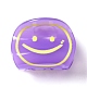 笑顔柄 アクリル爪 ヘアクリップ  鉄パーツ  ヘアアクセサリー女性女の子太い髪  紫色のメディア  36.5x47.5x35mm PHAR-M013-01E-1