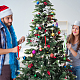 スーパーファインディング 8 セット 8 スタイルクリスマステーマ昇華ブランク合金フォトフレームペンダント熱転写印刷昇華クリスマスパーティーの装飾のための装飾 DIY-FH0005-64-7