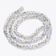 Chapelets de perles en verre électroplaqué EGLA-A034-J4mm-E02-2