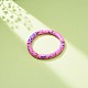Bracelet extensible perlé tube incurvé acrylique BJEW-JB08443-04-2