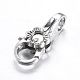 Tibetan Style Alloy Lobster Claw Clasps X-TIBE-T002-12AS-NR-2