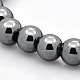 Bracelets extensibles boules de perles d'hématite non magnétiques BJEW-M066-B-02-2