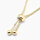 Adjustable Brass Synthetic Opal Bolo Bracelets BJEW-O165-05G-3
